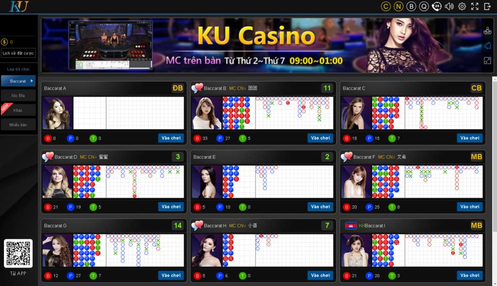 KU Casino đa dạng loại hình trò chơi